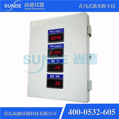 SN-F802 智能型在線(xiàn)式粉塵濃度檢測(cè)儀（PM2.5+PM10，帶外顯）